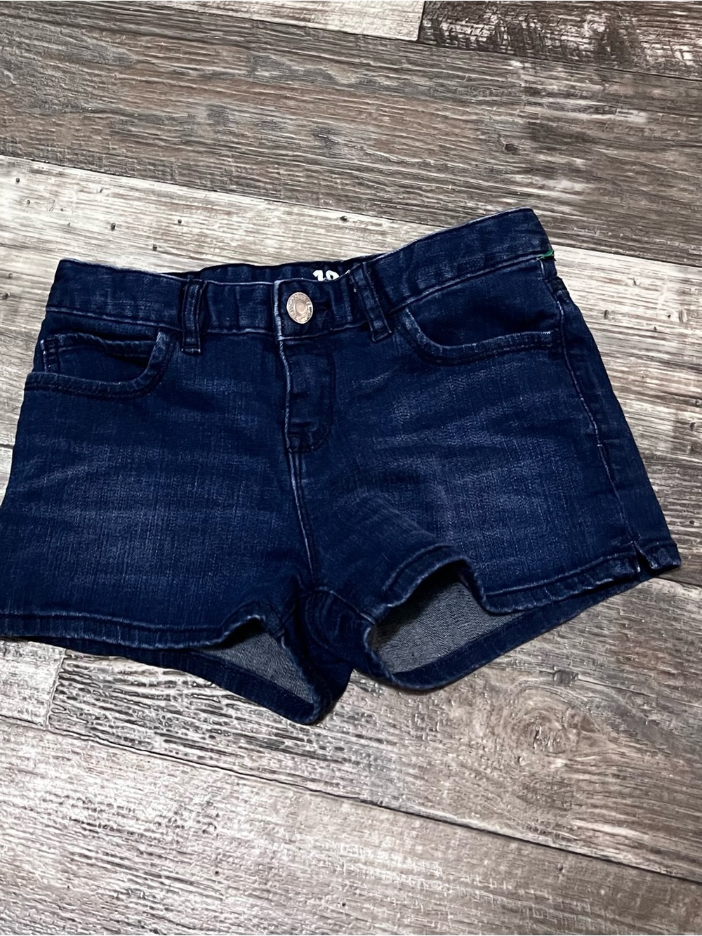 Gap Kids 1969 Girls Dark Wash Denim Shorties Jean Shorts Size 12